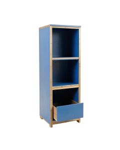 Flint Bridge Narrow Cubby Tower - Blue (synthetic illustration; no displayed measurements)