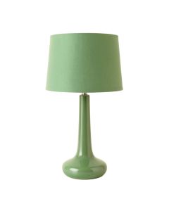 Sage Crossing Table Lamp With A Plain Fabric Shade - Green