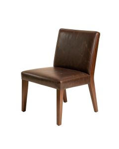 Wilburton Faux Leather Upholstered Slat Back Side Chair