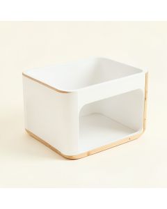 Ash Bend Empty Furniture-Style Litter Enclosure - White (synthetic illustration; no displayed measurements)