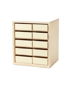 Flint Crest Small-Parts Storage Drawer Cabinet - Cream (synthetic illustration; no displayed measurements)