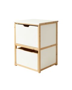 Cliff Crest Freestanding Pull-Out Hamper Cabinet - White