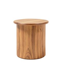 Teres Solid Wood Drum End Table