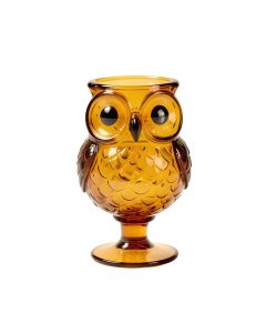 Owl 10 Oz . Glass Goblet
