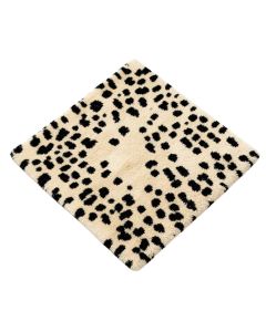 Thornbury Animal Print Tufted Wool Beige/Black Area Rug