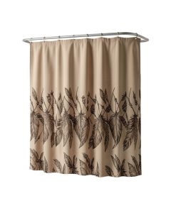 Celine Tribal Bohemian Hair Accessories Bird Feathers Beads On String Sketch Digital Print Single Shower Curtain (synthetic illustration; no displayed measurements)