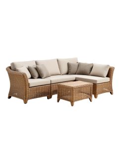 4 Piece Rattan Sofa Seating Group With Cushions