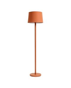 Briar Bluff Floor Lamp With A Plain Fabric Shade - Terracotta (synthetic illustration; no displayed measurements)