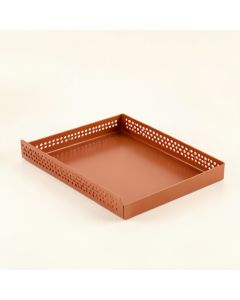 Willow Brook Empty Under-Desk Cable Tray - Terracotta (synthetic illustration; no displayed measurements)