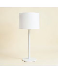 Wren Canyon Floor Lamp With A Plain Fabric Shade - White (synthetic illustration; no displayed measurements)