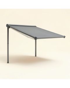 118.1 '' W Manual Retraction Side Awning In Gray (synthetic illustration; no displayed measurements)