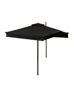 118.1 '' W Manual Retraction Side Awning In Black