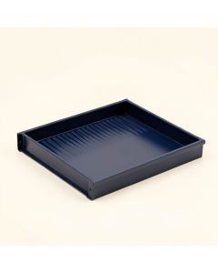Willow Crossing Empty Under-Desk Cable Tray - Navy (synthetic illustration; no displayed measurements)