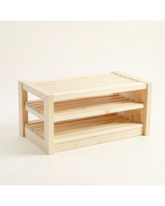Flint Canyon Shoe Storage Bench - Ivory (synthetic illustration; no displayed measurements)