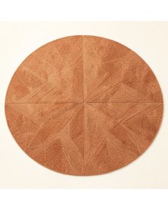 Vale Crest Round Area Rug - Terracotta (synthetic illustration; no displayed measurements)