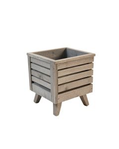 Linden Bridge Empty Raised Planter - Gray (synthetic illustration; no displayed measurements)
