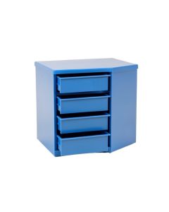 Harbor Crest Small-Parts Storage Drawer Cabinet - Blue (synthetic illustration; no displayed measurements)