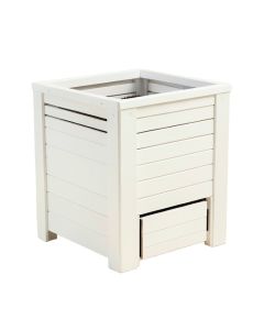 Lake Bluff Closed Garden Compost Bin - White