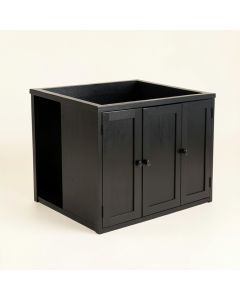 Brook Branch Empty Furniture-Style Litter Enclosure - Black (synthetic illustration; no displayed measurements)