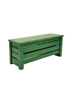 Oak Branch Narrow Outdoor Storage Bench - Green (synthetic illustration; no displayed measurements)