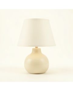 Glen Bend Table Lamp With A Plain Fabric Shade - Ivory (synthetic illustration; no displayed measurements)