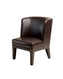 Leather Upholstered Dining Chair In , Espresso (synthetic illustration; no displayed measurements)