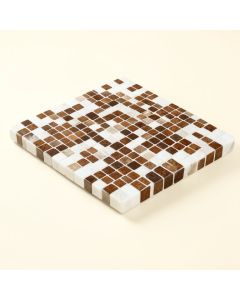 Damasco Copper 12 '' X 12 '' Glass And Metal Mosaic Tile (synthetic illustration; no displayed measurements)