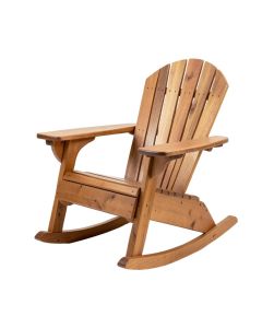 Scottsville Solid Wood Rocking Adirondack Chair With Table