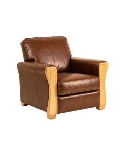 Adda 35.5 '' Wide Full Grain Leather Armchair (synthetic illustration; no displayed measurements)