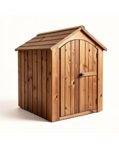 4 Ft. W X 2 Ft. D Solid Wood Lean-To Storage Shed (synthetic illustration; no displayed measurements)