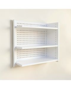 Summit Brook Empty Wall-Mounted Tool Organizer Panel - White (synthetic illustration; no displayed measurements)