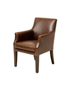 The Ekero Genuine Leather Upholstered Dining Chair