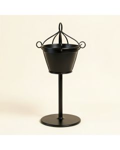 Lowestoft Outdoor Decorative Welcome Sign With Hanging Basket Planter Stand (synthetic illustration; no displayed measurements)