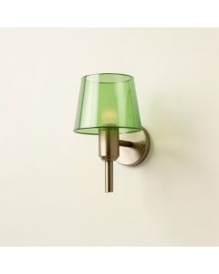 Birch Bridge Wall Sconce Mounted On A Plain Wall - Green (synthetic illustration; no displayed measurements)