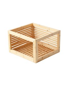 Oak Edge Empty Furniture-Style Litter Enclosure - Beige