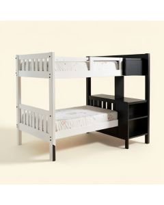 Otha Twin Solid Wood L-Shaped Bunk Bed With Desk And Shelves By Harriet Bee (synthetic illustration; no displayed measurements)