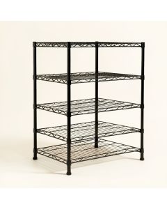 63 '' H X 36 '' W X 14 '' D 4-Tier Wire Shelving Rack (synthetic illustration; no displayed measurements)