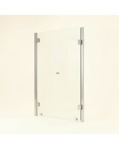 Kinkade Xl 25.25 '' W X 80 '' H Hinged Frameless Shower Door (synthetic illustration; no displayed measurements)