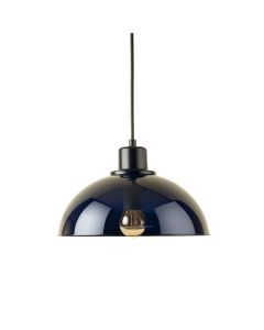 Cliff Dell Pendant Light Suspended From One Plain Cable - Navy