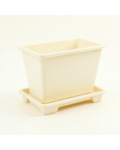 Field Brook Empty Raised Planter - Cream (synthetic illustration; no displayed measurements)