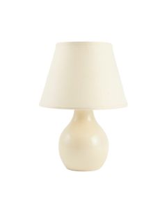 Reed Branch Table Lamp With A Plain Fabric Shade - Cream