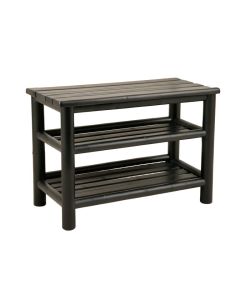 Wren Bluff Shoe Storage Bench - Black