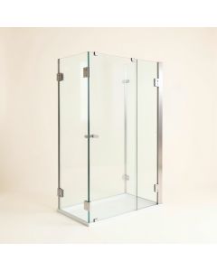 40 '' W X 55 '' H Pivot Frameless Tub Door (synthetic illustration; no displayed measurements)