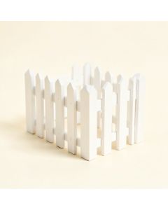 Brandusa Miniature Wood Picket Fence Fairy Garden (synthetic illustration; no displayed measurements)