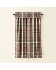 Plaid And Check Sheer Rod Pocket Single Curtain Panel (synthetic illustration; no displayed measurements)