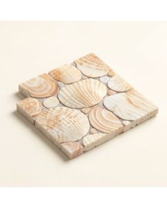 1 '' X 1 '' Seashell Mosaic Tile In Natural (synthetic illustration; no displayed measurements)