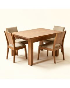 Artin 2 - Piece Rubberwood Solid Wood Dining Set (synthetic illustration; no displayed measurements)