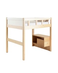 Mallika Solid Wood Panel Loft Bed With Built-In-Desk