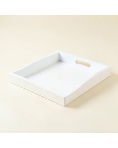 Field Branch Serving Tray - White (synthetic illustration; no displayed measurements)