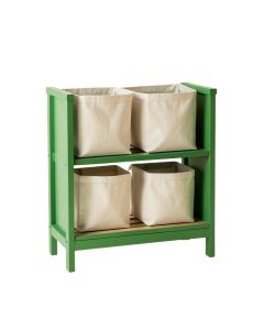 Cove Crest Laundry Sorting Station With Plain Removable Bags - Green